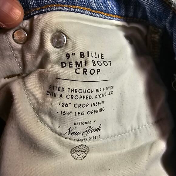 J. Crew Womans size 28 9" Billie Demi Boot Crop Distressed Denim Jeans Mid-Rise - Picture 8 of 10